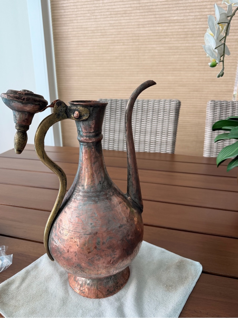 Vintage Ewer copper -brass ottoman Persian Antique pitcher - Picture 3 of 3